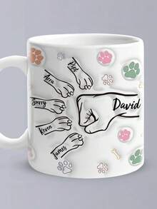 1个定制名字马克杯，个性化咖啡杯，11盎司定制马克杯，文字马克杯，带文字的个性化马克杯，送给父母的礼物，精致礼物，情人节、母亲节、父亲节、生日或周年纪念日的完美之选，情侣礼物，送给妈妈、爸爸、妻子或丈夫、爷爷、外公外婆的最佳礼物，送给他/她的理想礼物 - 碰拳款 3 - 查看 7
