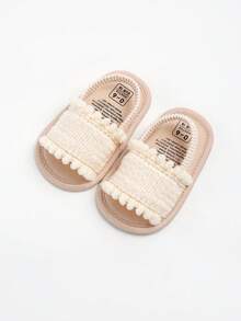 Infant Infant Girls Summer Sandals With RetroSoft Sole Newborn Toddler First Walker Crib Dress Shoes - Apricot - View 7