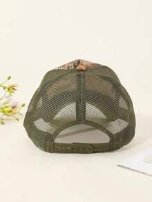 1pc Breathable Mesh Camouflage Unisex Outdoor Fashion Baseball Cap, 6 Panels, Sun Protection, Spring/Summer - A Color - View 5