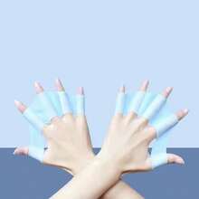 2pcs Summer Silicone Swimming Special Hand Fins For Teenagers, Adult Freestyle Paddling, Children's Hand Fins Swimming Equipment - Multicolor - View 6