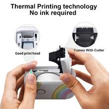 Marklife P12 Label Printer, Thermal Printer, Portable Wireless Bluetooth Label Printer, Supports Continuous Printing, Can Print Gift Labels, Item Labels, And Thank You Stickers, Suitable For Office, Home, And Kitchen, Compatible With Apple And Android Systems. Holiday Season - Multicolor - View 8