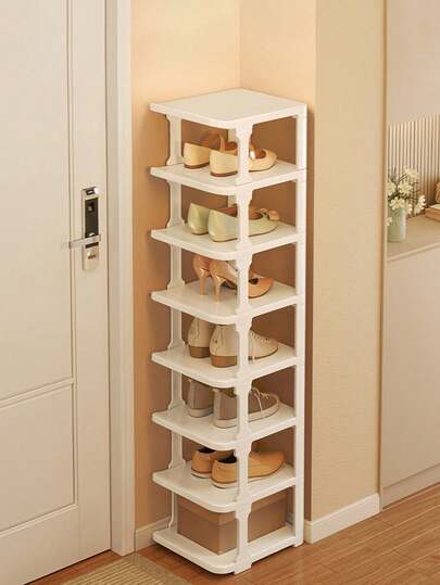 Multi-Tier Simple Shoe Rack, Home Entryway Shoe Organizer, Space-Saving Folding Shoe Rack, Shoe Storage, Stackable & Detachable, Suitable For Entrance, Hallway, Bedroom, Living Room, Home, Dorm