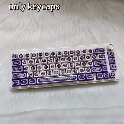 Tecla XVX "Cat Eye Stone Max", em formato de lua crescente, fosca, semitransparente, personalizada, com textura fosca em PC e switch magnético original.