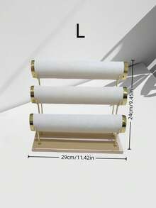 1pc Black, Green, White, Beige, Gray, Pink Velvet Wooden Jewelry Stand, Bracelet Display Rack, Jewelry Organizer, Gift