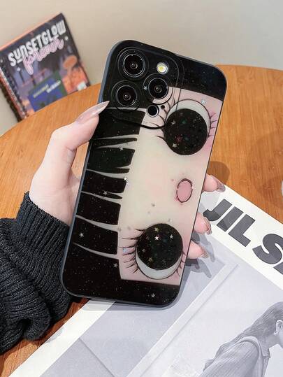 Fashionable, Personalized Cute Girl Expression Design Luxury Shock-Proof Stylish & Adorable Phone Case, Raised Camera Protection, Compatible With IPhone 17/17Pro/17Pro Max, 16, 15, 14, 13, 12, 11 Plus/Pro Max Series, And Galaxy S/A Series, Great For Easter, Christmas, Halloween Decor/Birthday Gift, For Girlfriend, Boyfriend, Friends Or Yourself