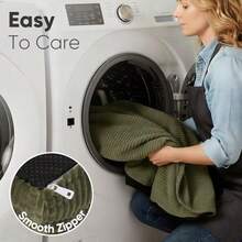 FUKUMARU - Sofá cama para perro de pana acogedora para gatos de interior con funda lavable sofá impermeable de apoyo para perros pequeños y gatos grandes lindo 28 pulgadas mediano verde - Verde - Ver 5