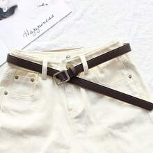 1pc Women's Fashion Seamless Skinny Waist Belt, Versatile Waist Accessory - Multicolor - View 9