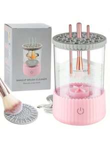1pc USB Electric Makeup Brush Cleaner, Automatic Makeup Brush Cleaning Tool, Quick And Efficient Deep Cleaning Of All Types Of Brushes, Portable, Suitable For Travel Home Use, Suitable For Beauty Makeup Brush Set, Eyeshadow Brush, Blush Brush, Suitable For Makeup Lovers And Professionals, Bags, Storage Bags, Storage Box, Makeup Storage Box, Cosmetics - Nhiều màu - Xem 16