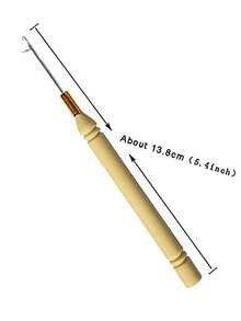 11pcs Hair Extension Tools Kit: Rectangular Heat Insulation Pad, 10 Wood Hooks, 1 Fusion Glue Protective Template With Hooks, Suitable For Hair Extensions - White - View 5