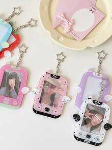 1个卡通仙女翅膀手机挂件，3英寸镂空星星展示卡套 - 彩色 - 查看 8