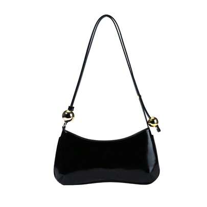 Elegant handväska med guldfärgad kedja och klassisk design i rosa accent - Modern tvåfärgad axelväska för dagligt bruk