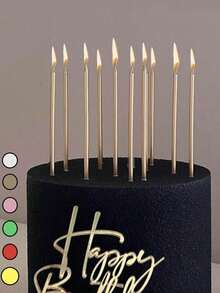 6pcs/12pcs Curved Birthday Candles, Cake Decorative Picks, Birthday Decorative Candles, 30th Birthday Decor, Dessert Birthday Decorations, Birthday Candles, Suitable For Birthday Party, Christmas, Wedding Party, Valentine's Day Decorations, Christmas Cake Decorations - Packaging Random