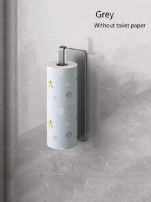 1个厨房纸巾架，无需钻孔，橱柜卷纸收纳架，厨房保鲜膜架，抹布杆，悬挂式置物架，碳钢浴室厨房毛巾架 - 彩色 - 查看 11