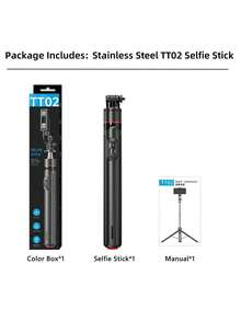 AXNEN 70-Inch Automatic Tripod, Automatic Folding Phone Tripod With Detachable Rotatable Phone Holder And Wireless Remote, Selfie Stick Tripod, 360° Vertical And Horizontal Rotation, Compatible With IPhone/Android Phones (Black) - Multicolor - View 14