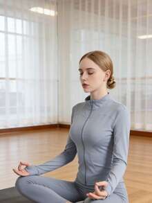 Women Sports Jackets - Dusty Blue - View 2