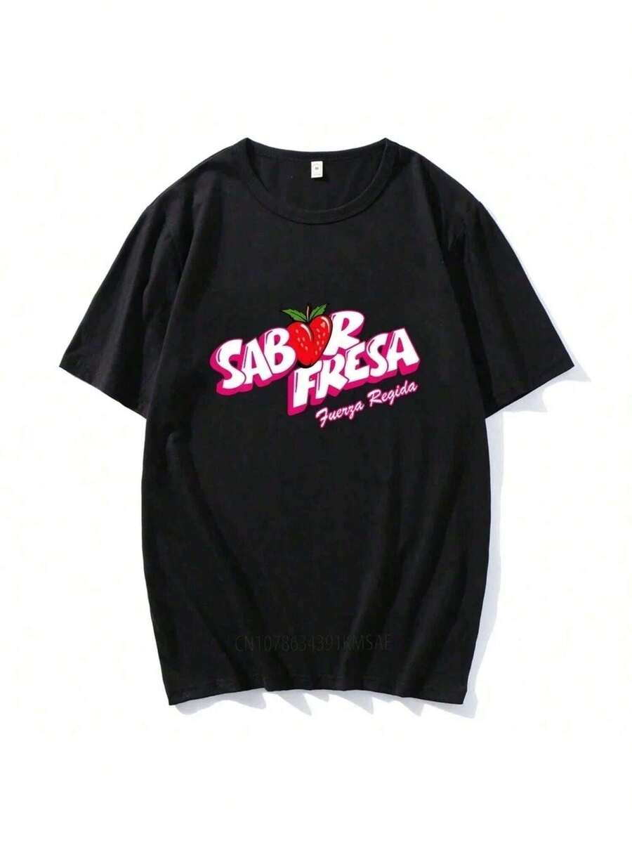 Fuerza Regida Band T-Shirt Cotton High Quality Summer Tee-Shirt Streetwear Men Women Casual Tshirts Cartoon Graphic Printing Tee - Black - View 1