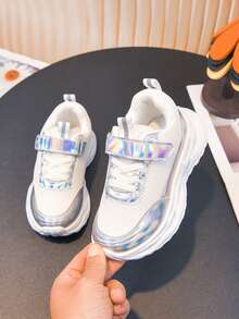儿童网面透气运动鞋，厚底跑步鞋，男女童款，春秋季 - 白色 - 查看 10