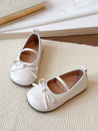 Infant Bow Decor Non-Slip Soft Sole Elastic Strap Shoes For Baby Girls