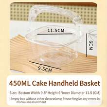 30个一次性透明手提包装盒，适用于烘焙食品、蛋糕、芋圆、果冻、水果冻、水果沙拉、户外野餐、鲜切水果包装、花篮、蛋糕包装、提拉米苏、糯米团包装等。 - 白色 - 查看 8