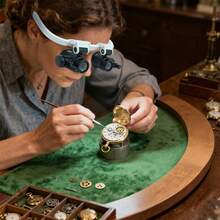 免手持头戴式放大镜，LED照明放大镜，适用于珠宝制作、睫毛嫁接、焊接、手工艺、十字绣（不含电池） - 白色 - 查看 4