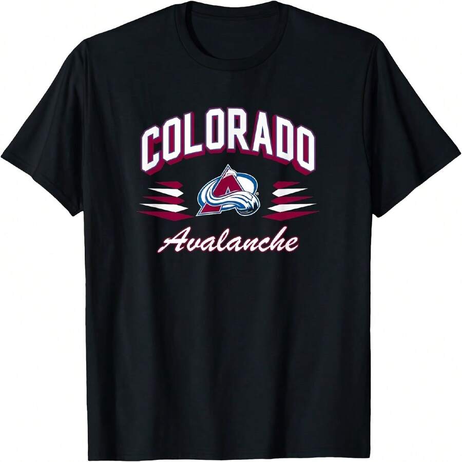 Colorado Avalanche Retro Diamond Black Officially Licensed T-Shirt - 黑色40 - 查看 1