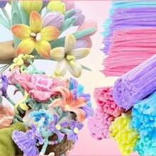 100pcs Colorful Pipe Cleaners Set, Children's Handmade Craft Materials, DIY Kit For Christmas Crafts, Educational Toys, DIY Christmas Decorations, Creative Handmade Art Projects, Christmas, Bathroom Decor, Bedroom Decor, Valentine's Day Gift, Christmas Gift, Bride Gift, Birthday Gift, Friend & Teacher Gift, Holiday Gift, Mother's Gift - Multicolor - View 4