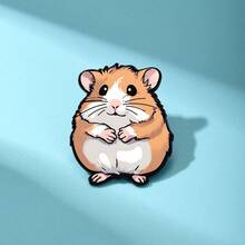 Chonk Hamster Enamel Brooch Pin Fashion Decorative Brooches Ornaments Lapel Bag Badges Jewelry Gifts - Multicolor - View 1