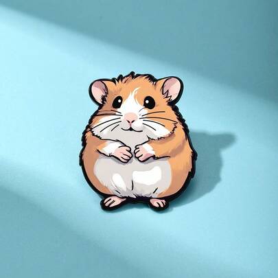 Chonk Hamster Enamel Brooch Pin Fashion Decorative Brooches Ornaments Lapel Bag Badges Jewelry Gifts
