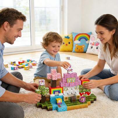 Magnetic Building Blocks With Human & Animal Shapes, Magnetic Stacking Toys Suitable For Toddlers, Montessori Sensory Toys, Suitable For Boys & Girls Aged 3 And Up