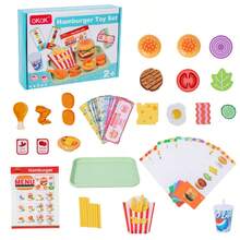 1 Set Wooden Pretend Play Fast Food Realistic Toy Food, With Order Pad And Play Coins, Suitable For Children 2+ - Multicolor - View 15
