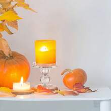 3pcs European Roman Column Glass Candle Holders Set, DIY Aromatherapy Candle Stands, Easy Photo Prop Cards, Suitable For Wedding, Valentine's Day, Birthday, Proposal And Other Occasions, Can Be Used As Decorations - Transparent - View 6