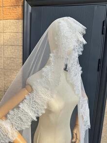 2026 New Arrival Spring/Summer Mantilla Scarf Shawl, Original Design Church Veil Headscarf Wedding Veil - A - View 3