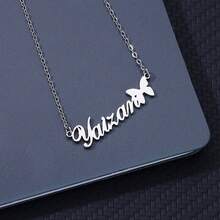 Custom Butterfly Name Necklaces For Women Stainless Steel Customized Necklace Pendant Female Personalized Neck Chain Jewelry Girlfriend Birthday Valentine's Day Gift - Multicolor - View 6