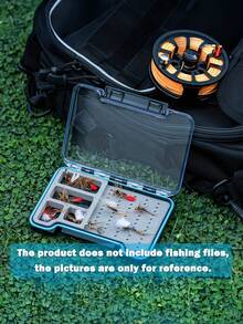 GOTURE 1pc Multifunction Fly Fishing Box With 4 Cells Waterproof Flies Container For Freshwater Saltwater-Foam Insert - Multicolor - View 7
