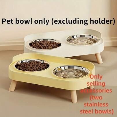 大容量宠物碗 - 节省空间设计，防倾倒猫粮水碗，理想的宠物喂食礼物，不锈钢现代喂食碗，易于清洁，防溢宠物碗，不锈钢宠物碗，猫咪喂食器，流线型喂食器，现代设计，高品质餐具，防锈碗，防溢碗