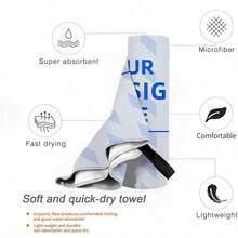 Towel Soft Pool Gift For Travel Cool Luxury Gym Shower Camping Quick Dry Sports Large C-Corteizs Fashion Beach Towel(3).Jpg - trắng - Xem 4