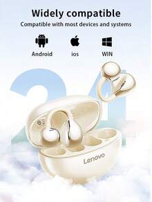 Lenovo 联想TA410开放式蓝牙耳机，耳挂式设计，骨传导技术，佩戴舒适，蓝牙5.4，适合运动和跑步，通话降噪，兼容苹果和安卓设备 - 彩色 - 查看 7