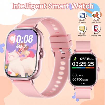 Reloj inteligente multifuncional para niños con pantalla clara de 2.01": música inalámbrica Bluetooth, carátulas de reloj personalizables, modos de seguimiento deportivo - compañero ideal para la vida diaria y actividades al aire libre de los niños
