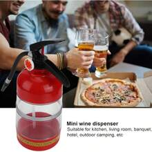 1 PCS Dispensador de Cerveza Extintor 2L, Barril Portátil con Enfriamiento por Gel, Boquilla Ajustable para Espuma, Diseño Original para Fiestas, Cumpleaños, Reuniones y Eventos - Rojo - Ver 8