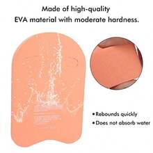 ASDF-Tabla de Natación Tabla de Flotador de EVA Ligera en Forma de U de Dos Agarres Tabla Flotante de Ayuda para Adultos Niños Entrenamiento en la Piscina naranja - Naranja - Ver 4