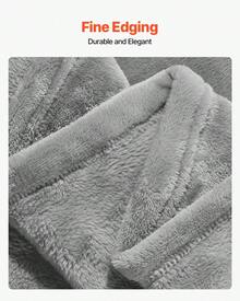 King Size Blanket, 108 X 90 Inches, Lightweight And Fuzzy Throw Blanket For Bed, Cozy Grey King Blanket For All Season, Warm Plush Machine Washable Bedding, Grey - 灰色 - 查看 6