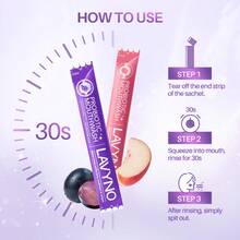 Lavyno Probiotic Mouthwash Sticks |   Alcohol-Free Fresh Breath . 20 On-The-Go Packs . Fruit Flavors . Gentle Oral Care With Probiotics & Plant Extracts Fresh Breath Oral Care - 薄荷 桃子 葡萄 百香果 - 查看 8