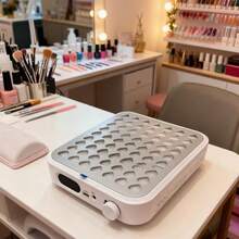 Reusable Nail Dust Collector Filter With Spider Web Design - Efficient Nail Salon And Home Use Nail Dust Suction Filter, Odorless And Durable With Strong Suction, Essential For Nail Salons - 白色 - 查看 1