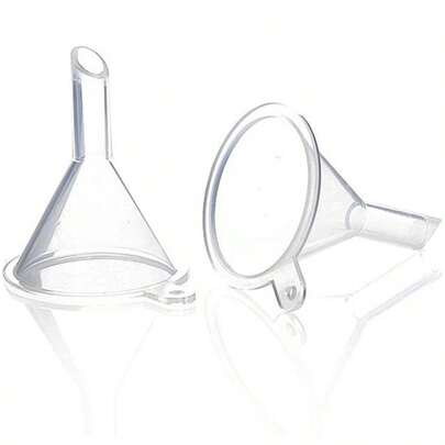 5 uni Mini Funil Plástico Transparente Otc Para Perfumes E Óleos Cosméticos Cozinha
