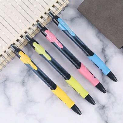 12 piezas Bolígrafo de tinta a base de aceite con agarre cómodo y suave de 0.7mm de ancho de línea, de gran capacidad, adecuado para herramientas de escritura de oficina y escuela, regalos de papelería, de vuelta a la escuela