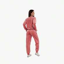 Women's Long Sleeve Velvet Set Plus Size With Pockets HF-CON-050 - Ikan Salmon Merah Muda - View 3