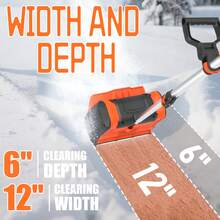 Cordless Snow Shovel, 13" Electric Snow Blower 20V, With 4 Ah Battery And Charger, 300lb/Min Snow Removal, 19FT Throw Distance, Lightweight 12lb For Driveway/Steps/Patio/Sidewalk,Tools For Men - Mẫu xe không chổi than với pin kép màu cam. - Xem 7