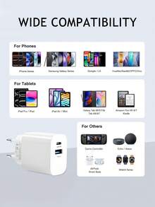 25W USB-C Fast Charger Adapter, Compatible With IPad, Compatible With IPhone 17/16/15/14/13/12/11 Pro Max Plus, PD 25W Wall Charger, USB-C Phone Charger - EU C Type Plug(220-240V) - View 6