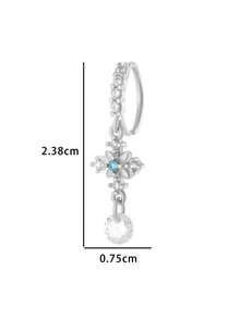 Toppiercing 1pc Minimalist Versatile Copper Cubic Zirconia Geometric Nose Ring, Fashion Nose Piercing Jewelry - Multicolor - View 4