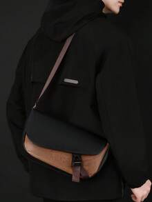 2026 New Men's Crossbody Bag, Multi-Functional Lightweight Large Capacity, Made Of Soft Fabric, Designed With Multiple Pockets. Internal Structure Includes Zipper Pocket, Phone Pocket And ID Pocket. Suitable For Travel, Business Trip, Daily Commute, Shopping And Other Occasions - Multicolor - View 6